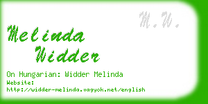 melinda widder business card